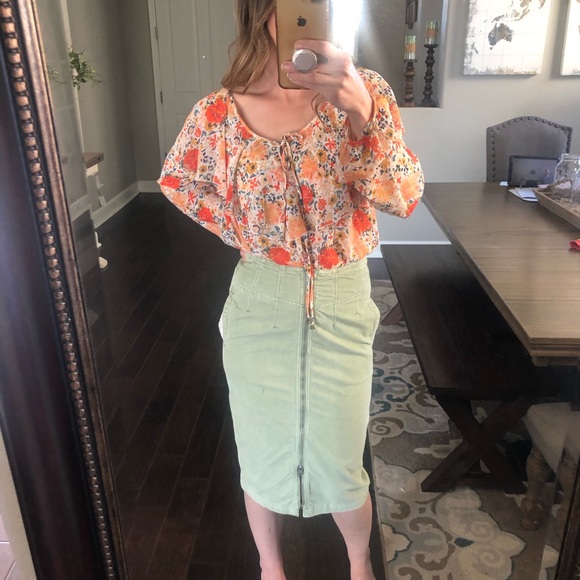 We The Free high rise corduroy midi skirt - Picture 7 of 8